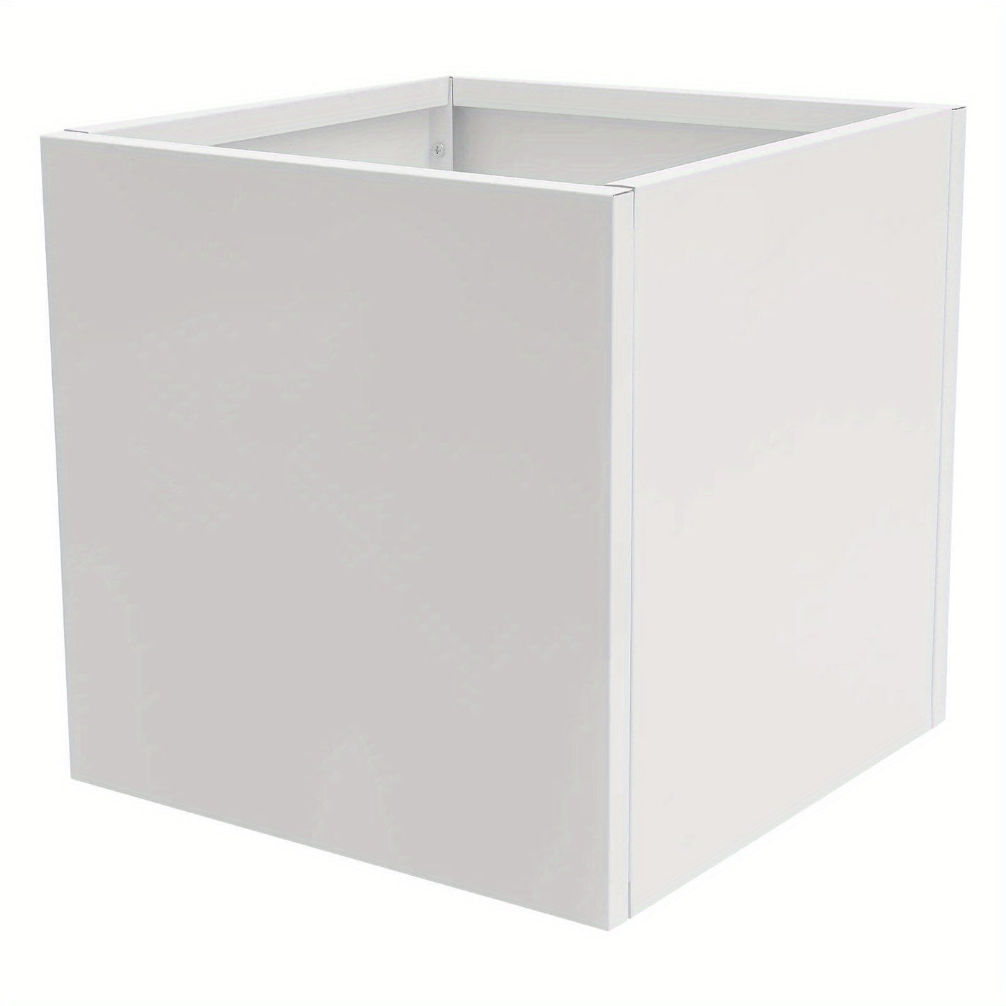 Metalen plantenbak – Plantenbak vierkant – Bloembak – Tuinbak – Plantenpot – Weerbestendig staal – 50,8 x 50,8 x 50,8 cm – Wit