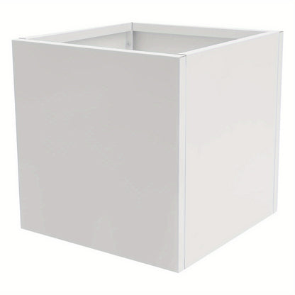Metalen plantenbak – Plantenbak vierkant – Bloembak – Tuinbak – Plantenpot – Weerbestendig staal – 50,8 x 50,8 x 50,8 cm – Wit