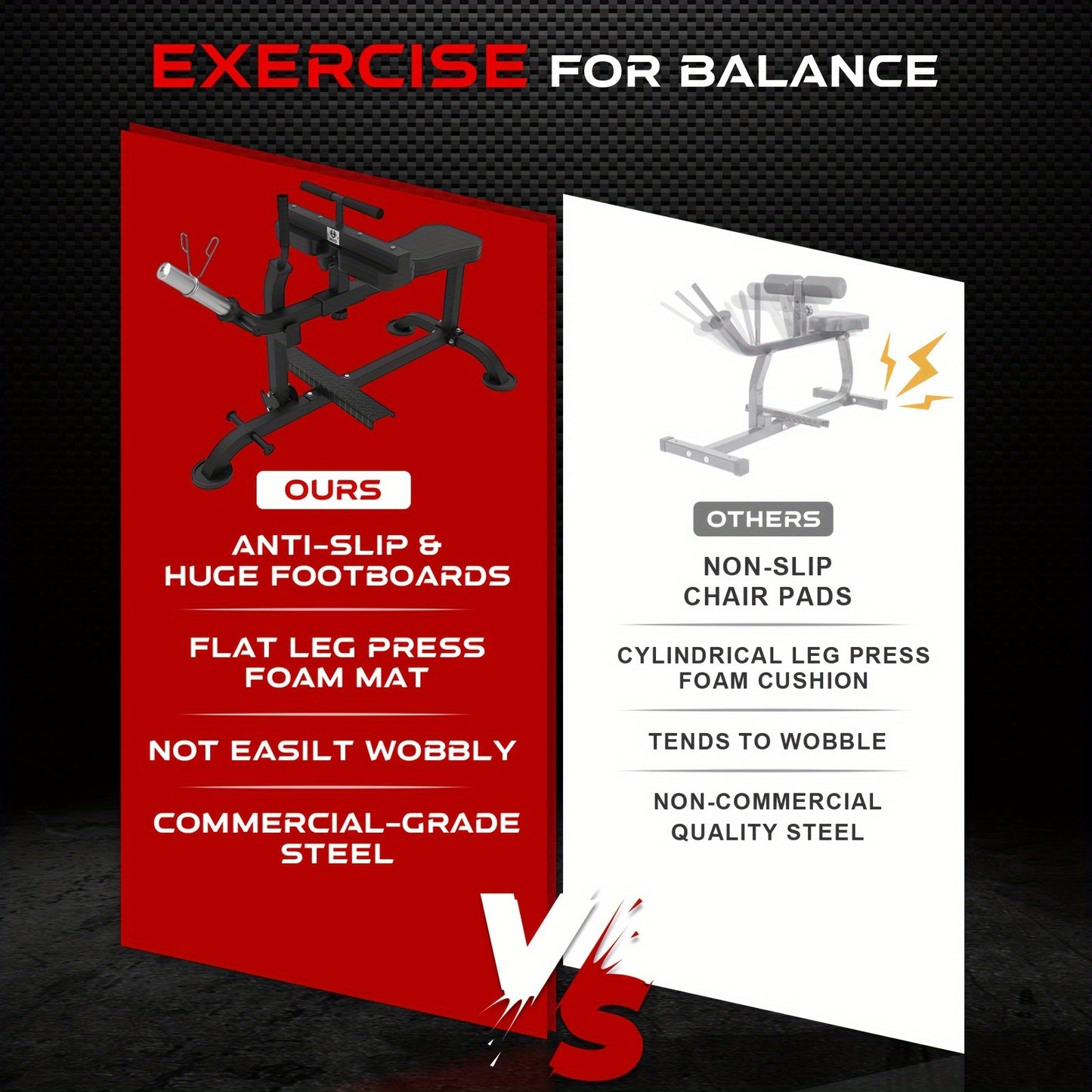 Kuittrainer – Calf Raise Machine – Kalfmachine – Kuitspiertrainer – Thuis Fitnessapparaat – Stevig IJzer – Compact Design – Zwart/Rood