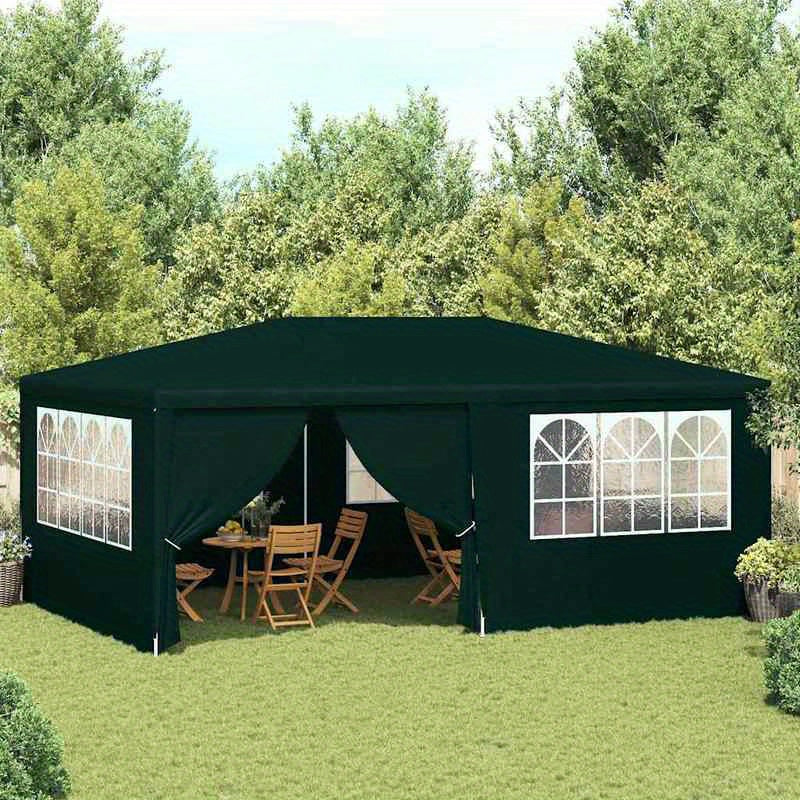 Feesttent – Partytent – Paviljoen – Tuintent – Overkapping – 4x6 Meter – Waterdicht Polyester 90 g/m² – Inclusief Zijwanden – Groen