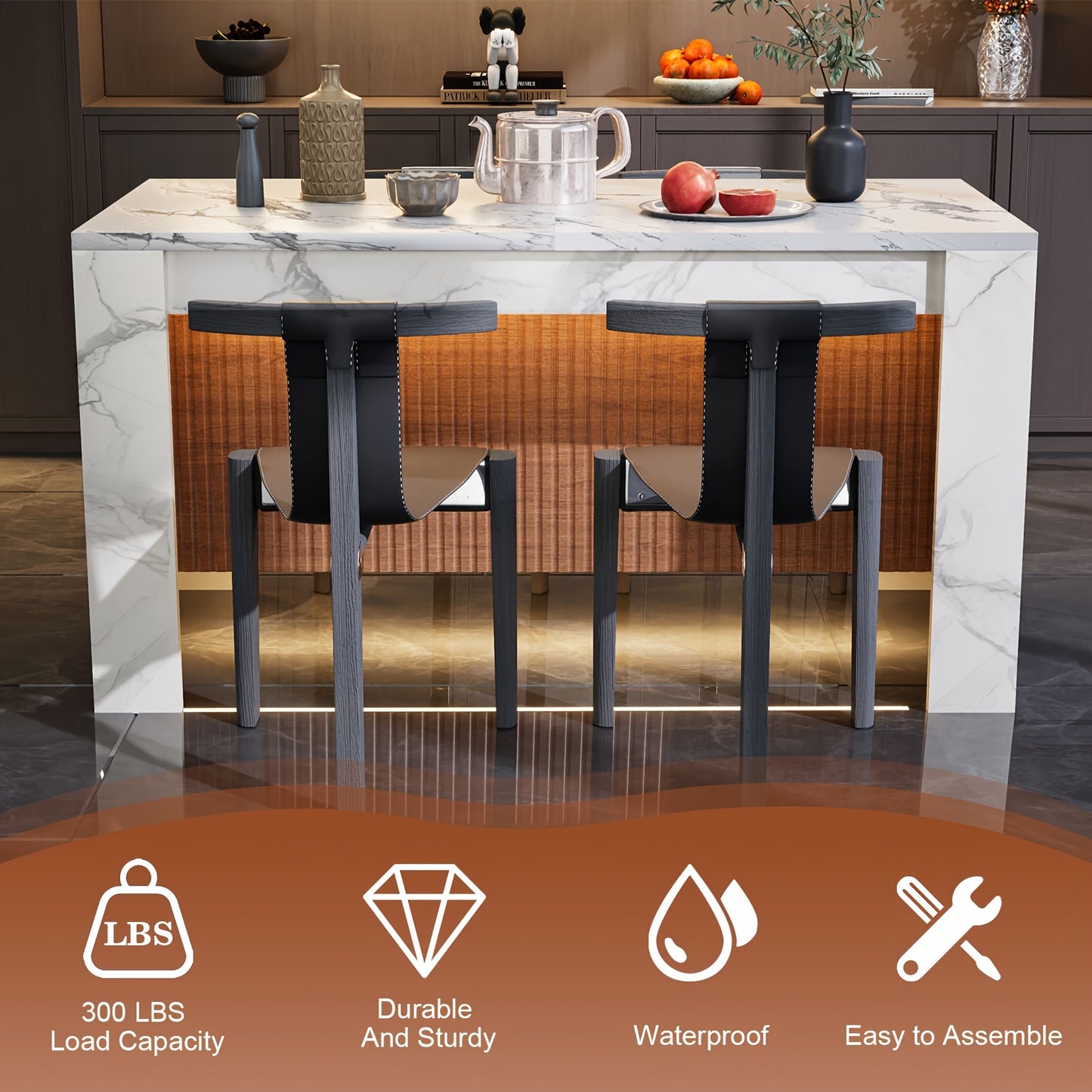 Bartafel – Bartafel Keukentafel – Statafel – Bistrotafel – Barmeubel – Uitbreidbaar – Wit Met Champagne Metalen Frame – Groot 160x80 cm