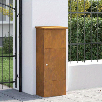 Pakketbox – Pakketbrievenbus – Parcelsafe – Bezorgbox – Postbox – Grote Capaciteit – Weerbestendig Staal – Vergrendelbare Deur – Met Brievenbusopening – 44,5x29x110,5 cm – Roestvrij