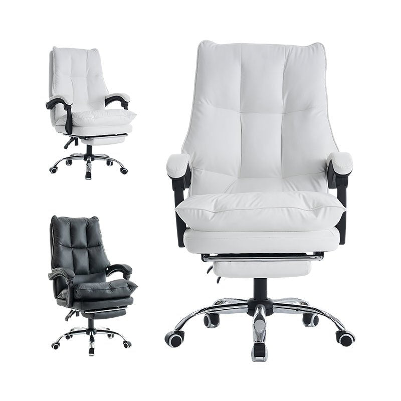 Bureaustoel – Office Chair – Gamestoel – Draaistoel – Bureaukruk – Ergonomisch Design – Verstelbare Hoogte & Lendensteun – Flip-up Armleuningen – Wit – Stille Wielen – Verbreding & Verbeterd Zitcomfort