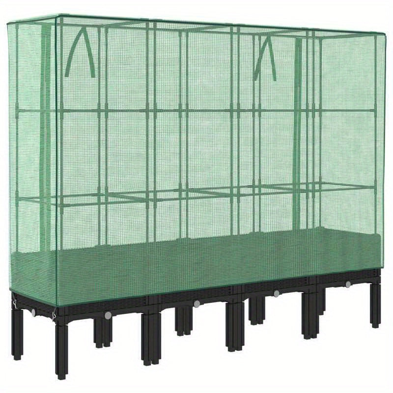 Plantenbak verhoogd met kashoes 160x40x140cm rattanlook
