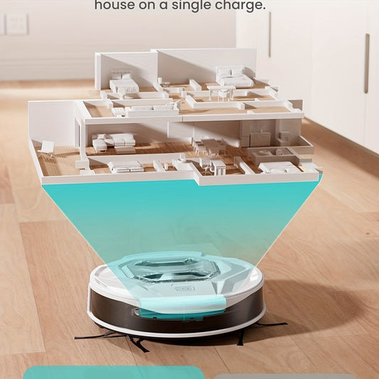 Robotstofzuiger – Robotstofzuiger Met Dweilfunctie – Automatische Stofzuiger – Dweilrobot – Saugroboter – 6000Pa Zuigkracht – 240 Min Batterijduur – Wit