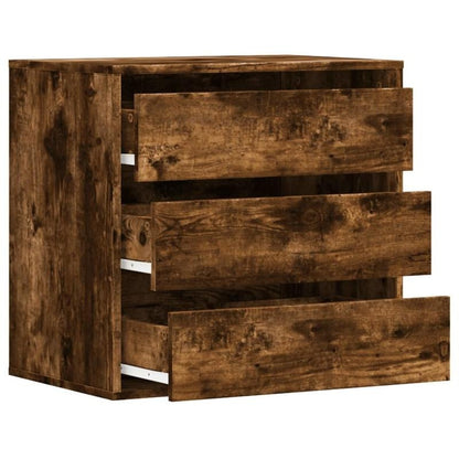 Modern Minimalist Solid Wood Storage Chest of Drawers with Lockable Mechanism - Dark Brown/ Smoke Oak Finish, 4-Drawer Heavy-Duty Floor Cabinet with Spacious Top, Easy Assembly for Bedroom, Living Room & Home Office Organizat