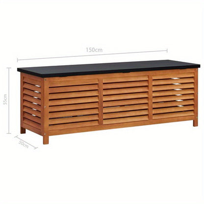 BBQ Station – Buitenkeuken Meubel – Grilltafel – Kookstation – Outdoor Serveren – Massief Eucalyptus Hout – Weerbestendig Ontwerp – 150x50x55 cm – Ruime Opbergruimte