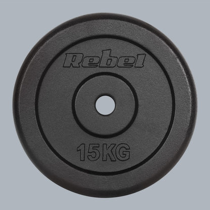Gietijzeren Gewichtenset – Halterschijven – Gewichtsschijven – Power Plates – Dumbbell Schijven – 2 x 15 kg – 31 mm Gat – Duurzaam Gietijzer