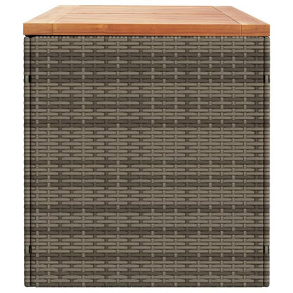 Opbergbox Tuin – Tuinkussenbox – Tuinbox – Tuinkist – Tuinopbergkast – Extra Lang – Geweven Hars Met Acaciahout – Ruim Met Uitneembare Waterbestendige Tas