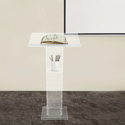 Spreekgestoelte – Lessenaar – Podium – Lezenaar – Katheder – Transparant Acryl – Lichtgewicht & Met Opslagplank – 110x60x40 cm