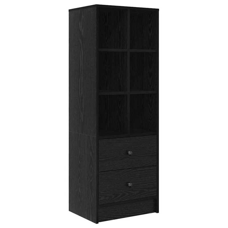 Desk with Storage Space 2pcs Black Oak 80 X 40 X 76Cm Sleek Exterior, Ample Storage Space, Sturdy And Smooth, Featuring a Minimalist And Functional Design.