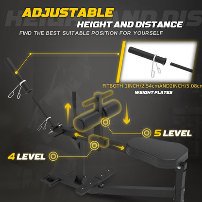 Legtrainer – Leg Exerciser – Beenapparaat – Thigh Trainer – Heuptrainer – Verstelbaar – Stabiel IJzeren Frame – Comfortabel Zitkussen – Zwart