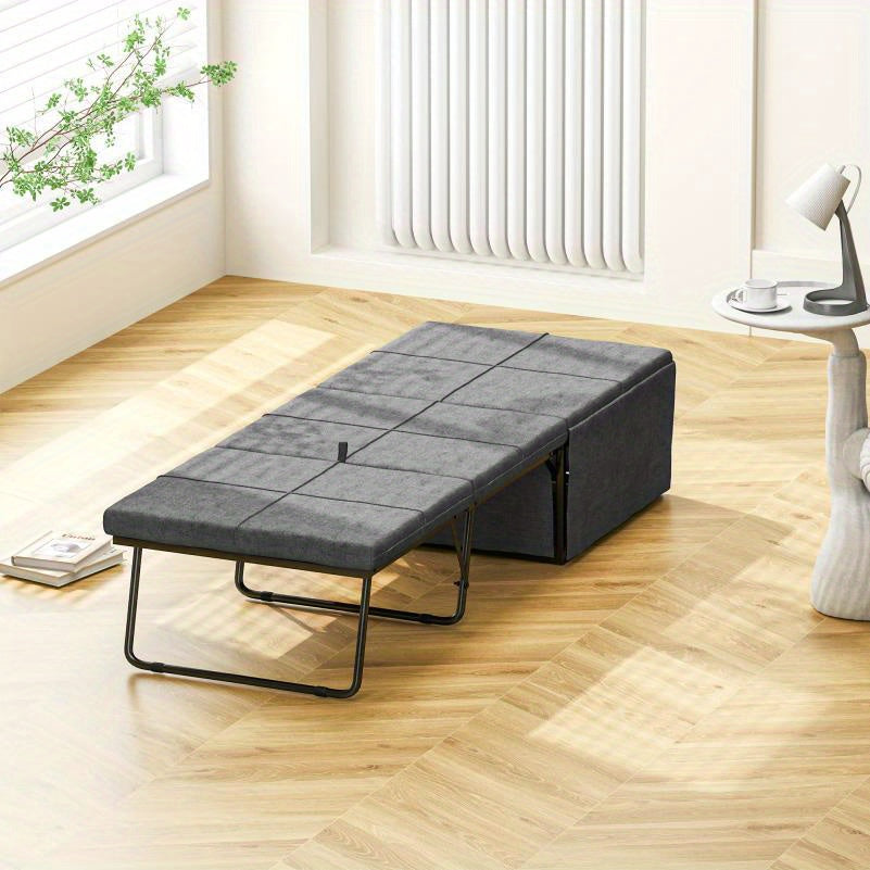 Opvouwbaar Bed – Vouwbed – Opklapbed – Logeerbed – Reisbed – Foam Matras 8 cm – Metaal Frame 120 kg Draagvermogen – Grijs