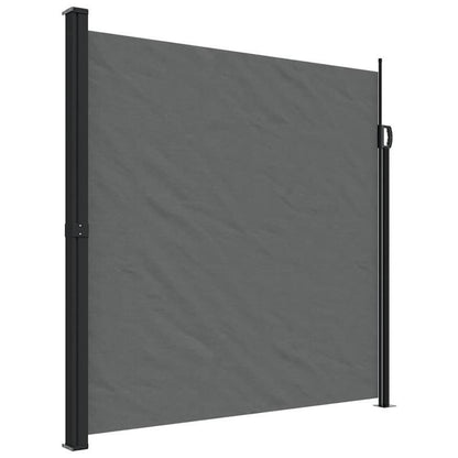 Zonnescherm – Zijzeil – Uitschuifbare Zonwering – Patio Overkapping – Schaduwdoek – Antraciet – 200 x 500 cm – Weerbestendig & Verstelbaar