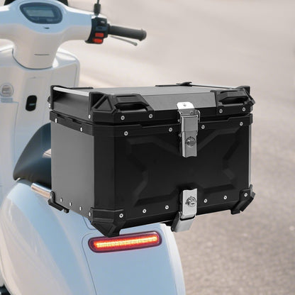 Motorkoffer – Topkoffer – Motor Bagagebak – Motorbox – Helmopberger – 65 Liter – Duurzaam Aluminium