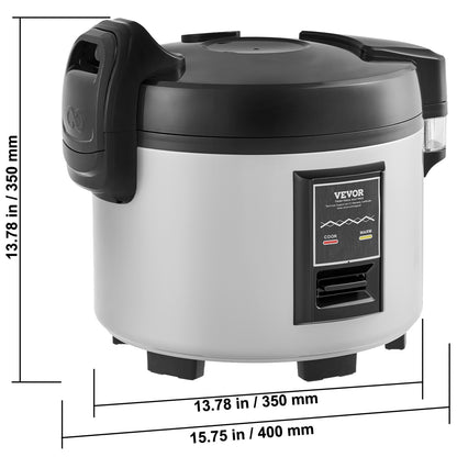 Rijstkoker – Elektrische Rijstkoker – Professionele Rijstkoker – Grote Rijstkoker – Horeca Rijstkoker – 9 Liter Capaciteit – 430 Roestvrij Staal & 3D Verwarming