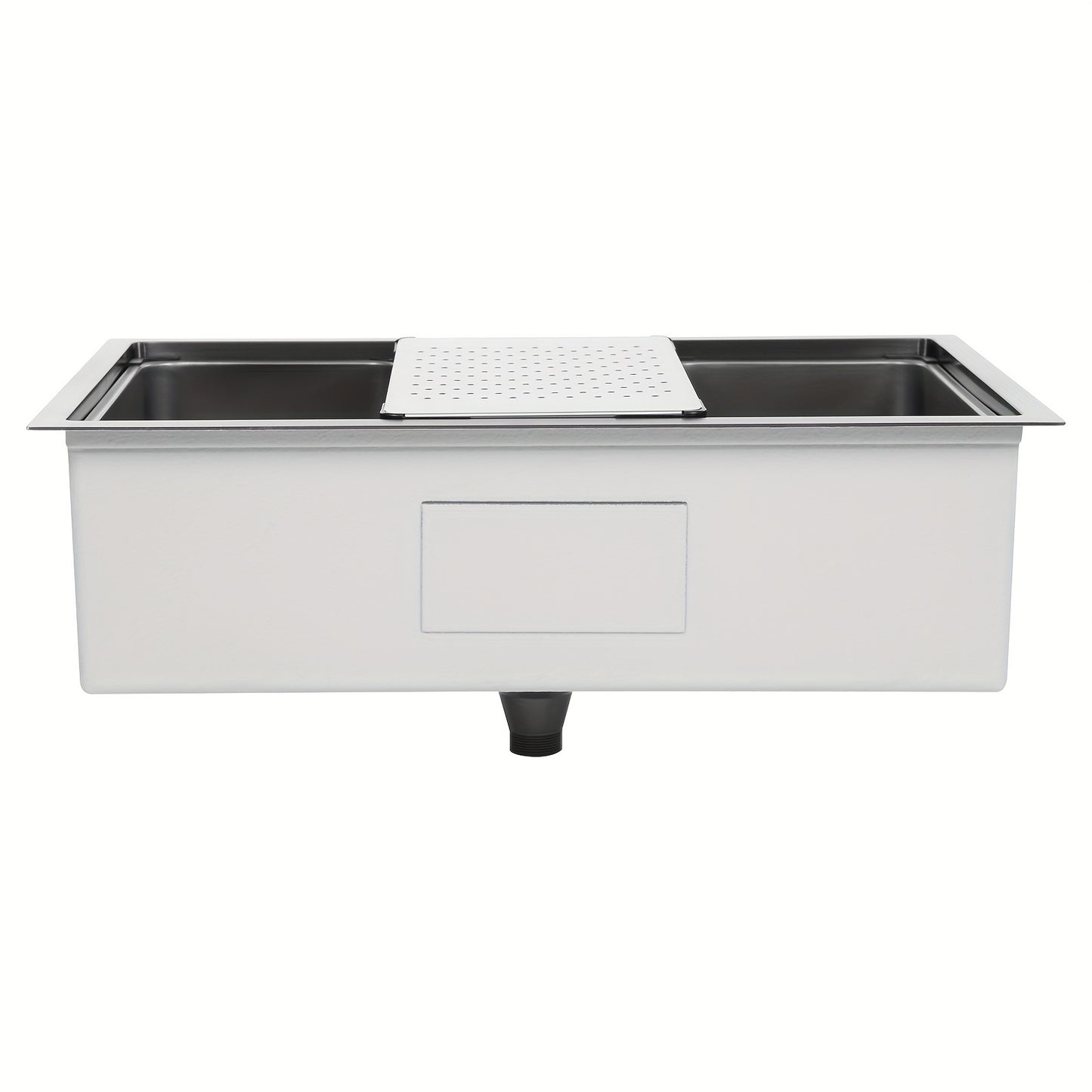 Keukenwerkblad Spoelbak – RVS Spoelbak – Enkele Spoelbak – Onderbouw Spoelbak – Werkstation Spoelbak – Silvery Kleur – Duurzaam Roestvrij Staal – Modern Rechthoekig Design