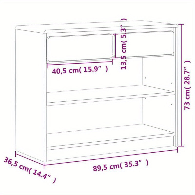 1pc Wandtafel SAUDA Wooden Sideboard, Solid Teak Wood, Freestanding Storage Cabinet with Shelves, 89.5x36.5x73 cm, Versatile for Various Rooms, with No Metal Braces, for Standing Shelf, Standing Shelf