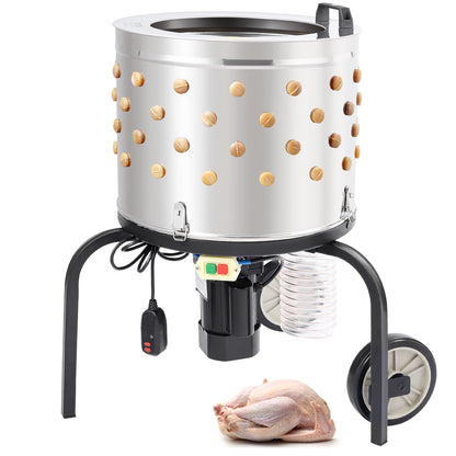 Pluimveemachine – Pluimverwijderaar – Kippenplukker – Pluimvee plukmachine – Pluimverwijderaar machine – Roestvrij Stalen Trommel – 550W Motor 280 RPM