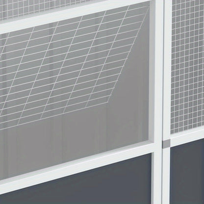 Vogelkooi Buiten – Volière – Buitenkooi – Dierenkooi – Vogelren – Extra Groot 215x78x200 cm – Verzinkt Staal & Weerbestendig – Antracietgrijs