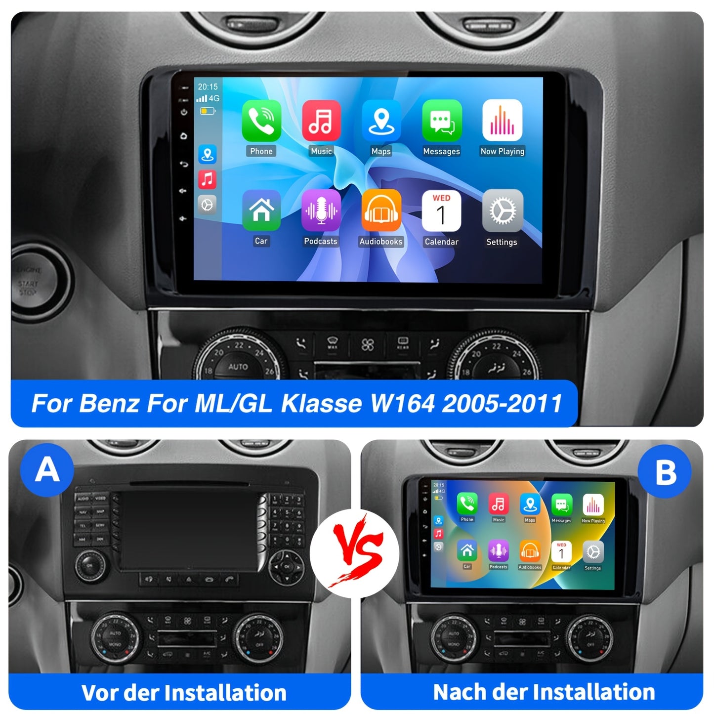 Multimedia Car Radio – Auto Radio – 2 DIN Speler – Touchscreen Navigatie – Met Camera & Microfoon – 9 Inch IPS Scherm – Android 14 Systeem