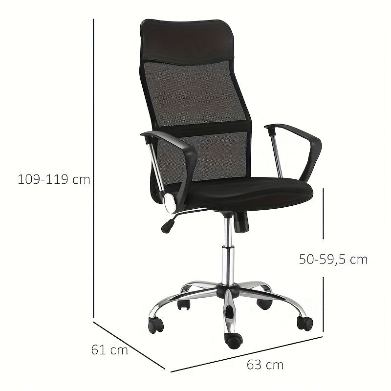 Bureaustoel – Ergonomische Stoel – Kantoorstoel – Office Chair – Verstelbare Stoel – Ademend Mesh – Verstelbare Hoogte 48-58 cm – Maximaal Belastbaar 120 kg