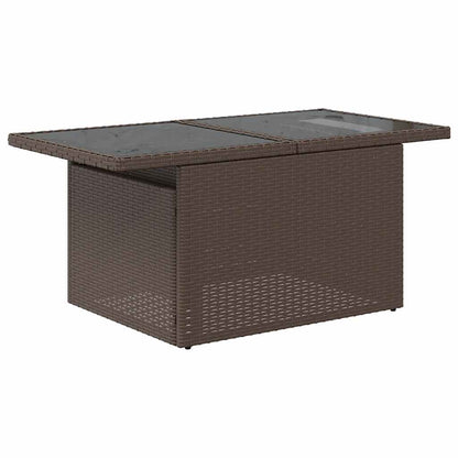 Loungeset Tuinset – Loungeset Modulaire Tuinmeubelen – Loungeset Poly Rattan – Loungeset Buiten – Loungeset Bruin – Weerbestendig PE-Rattan – Opbergruimte Met Waterdichte Binnenzak