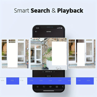 Beveiligingscamera – Camerabewaking – Bewakingscamera – Buitencamera – IP-camera – 3K Ultra HD Resolutie – AI Mens- & Voertuigdetectie
