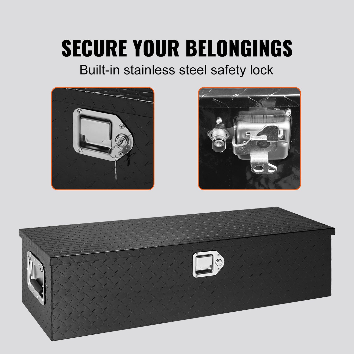 Aluminium Gereedschapskist – Opbergkist – Tool Box – Chest Box – Opbergbak – Lichtgewicht Diamond Plate – Weerbestendig Slot