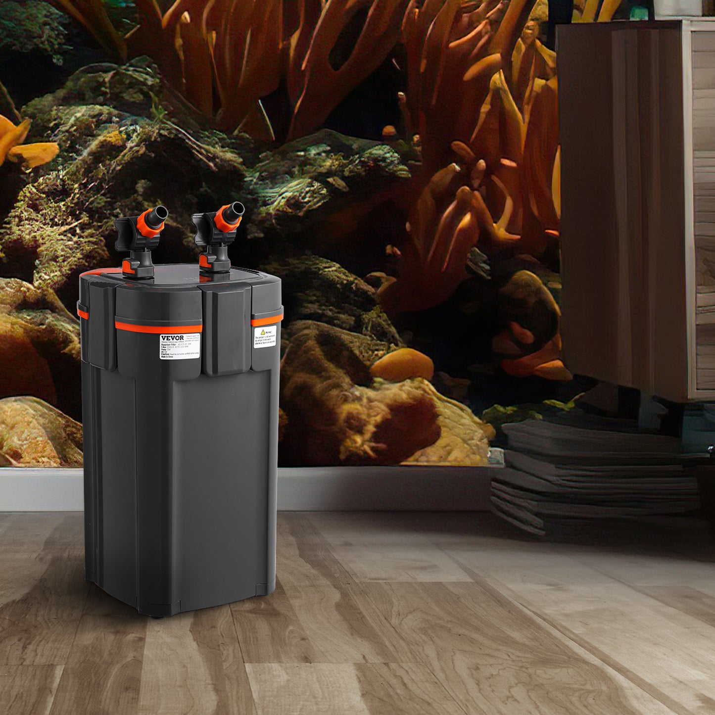 Buitenfilter Aquarium – Aquariumfilter – Vissenfilter – Schildpaddenfilter – Kanisterfilter – 2000 L/uur Capaciteit – Stil Met UV-C Lamp