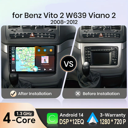 Car Stereo – Autoradio – Multimedia Systeem – Navigatie – Touchscreen – Android 14 OS – 9 Inch IPS Scherm – Wireless CarPlay & Android Auto
