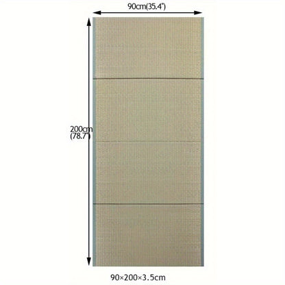 Futonmatras – Tatami Mat – Vloermatras – Slaapmat – Opvouwbare Matras – Natuurlijke Grasvezels – Fris Geurend – 200x90x3,5 cm
