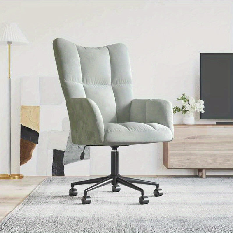 Lounge Fauteuil – Relaxstoel – Zetel – Leunstoel – Lounge Stoel – Lichtgrijs Fluweel – Stevig Metalen Frame – Comfortabele Armleuningen