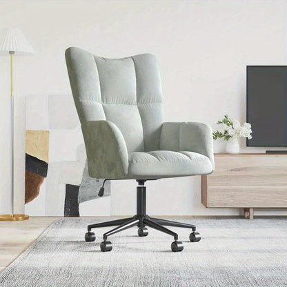 Lounge Fauteuil – Relaxstoel – Zetel – Leunstoel – Lounge Stoel – Lichtgrijs Fluweel – Stevig Metalen Frame – Comfortabele Armleuningen