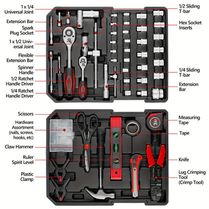 Gereedschapsset – Toolset – Klusset – Handgereedschap – Steeksleutelset – 799-delige Set – Rollende Aluminium Koffer – Met Torx, Metrisch en Imperiaal