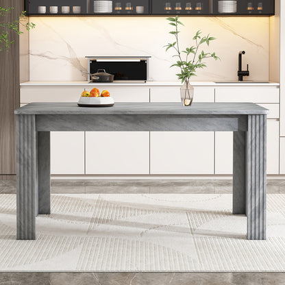 Eettafel – Tafel – Eetkamertafel – Koffietafel – Dinertafel – Grijs Betonlook – Stevige Vierpootsconstructie – Onderhoudsvriendelijk Oppervlak