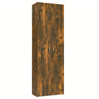 Archiefkast – Ladeblok – Dossierkast – Opbergkast – Kantoorkast – Smoked Oak – Hout – 60x32x190 cm – Multifunctioneel – Stevig
