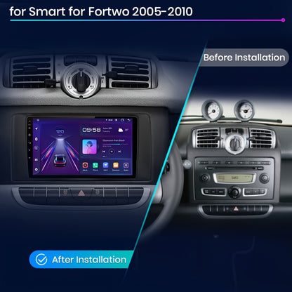 Autoradio Smart Fortwo – Carplay Radio – Multimedia Speler – Navigatie Systeem – 2-DIN Touchscreen – 9 Inch Scherm – 6GB RAM 128GB Opslag – 4G Verbinding