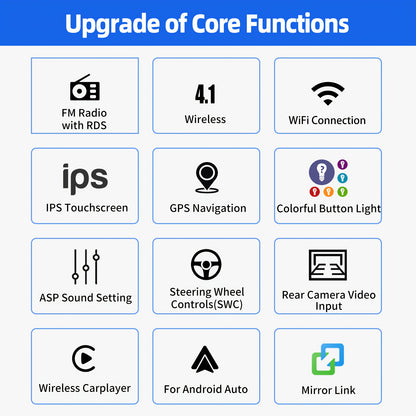 Multimedia Car Stereo – Autoradio – Navigatiesysteem – Touchscreen Radio – Inbouw Radio 22,86 cm – 9 Inch IPS Display – Android 14 Met Draadloze CarPlay & Android Auto