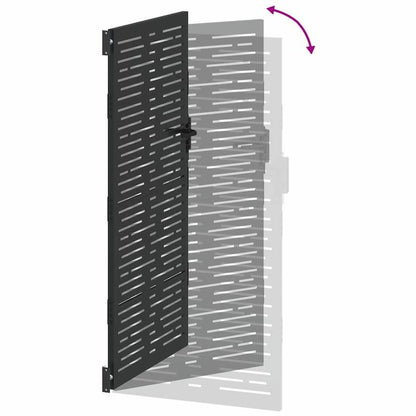 Poort – Tuinpoort – Schuttingdeur – Tuinschutting – Hekwerk – Metaal – Cortenstaal Vierkant – 85x100 cm – Duurzaam – Weerbestendig