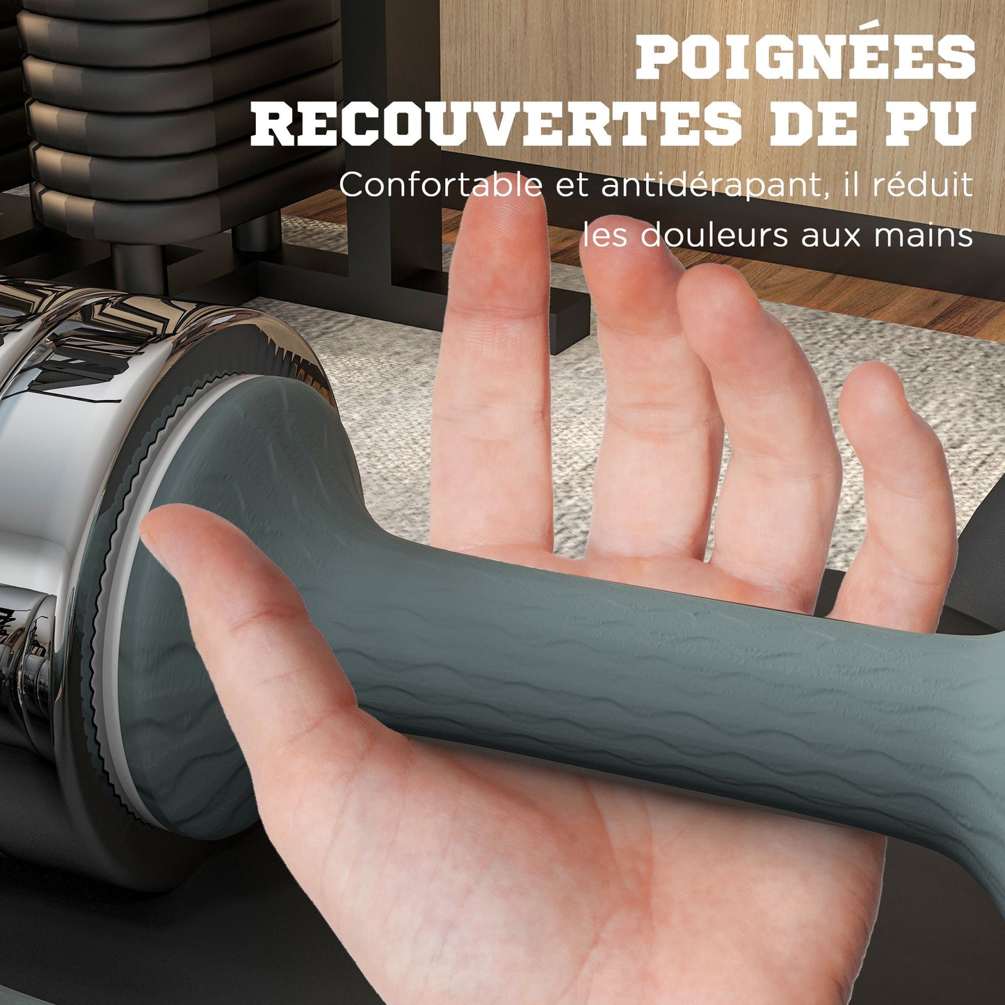 Dumbbells – Halters – Gewichten – Dumbbellset – Verstelbaar Gewicht – Gegalvaniseerd Staal – Inclusief Opbergbox – 2 x 10 kg Grijs