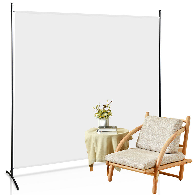 Kamerscherm – Scheidingswand – Roomdivider – Paravent – Privacy Scherm – Opvouwbaar – Lichtgewicht – 180x180 cm – Metaal & Polyester – Beige