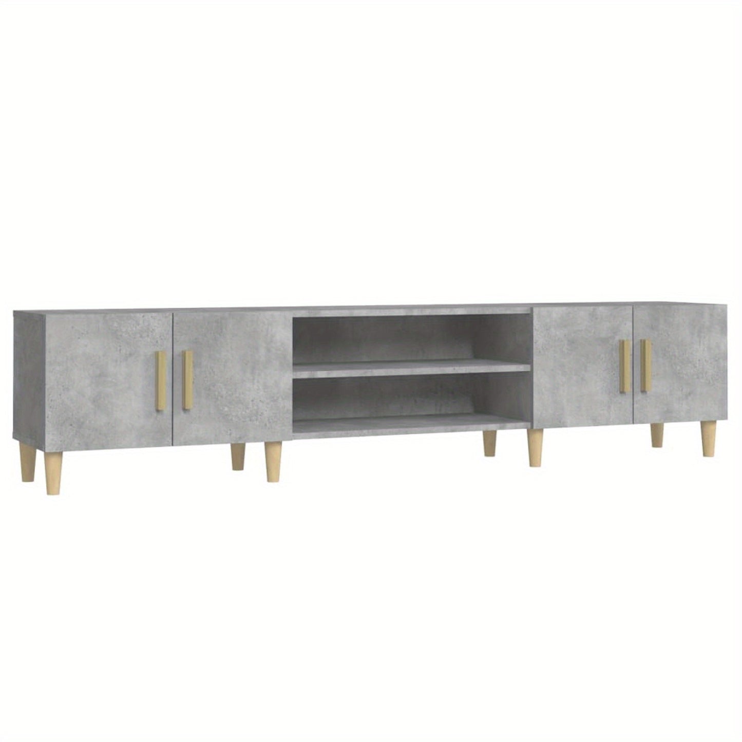 tv-meubel – tv-kast – media meubel – entertainment meubel – dressoir – Betonlook Design – 180 cm Breedte – Hoogwaardig Engineered Wood