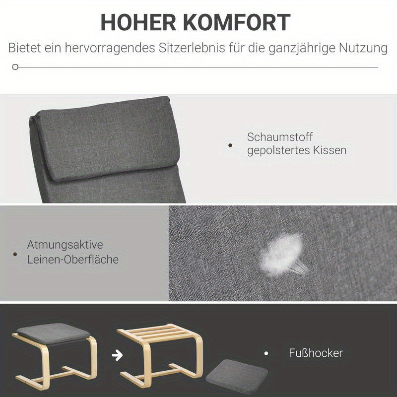 Leisure stoel – Lounge stoel – Balkon stoel – Hal stoel – Eetkamer stoel – Stevig houten frame – Comfortabele foam vulling