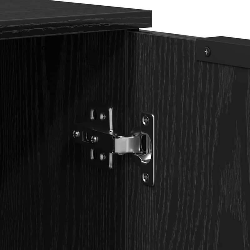 Sideboard 2pcs black 70 x 41 x 75cm wood material Practical, simple design, Entryway Cabinet, Dining Room Sideboard, Sleek Sideboard, Contemporary Storage, Sturdy Sideboard, Durable Wood, Compact Sideboard, Practical Storage