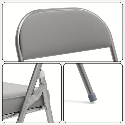 Opvouwbare Stoelen – Vouwstoelen – Klapstoelen – Zitstoelen – Vergaderstoelen – Set Van 2 – PU Gestoffeerd – Stevig Metalen Frame