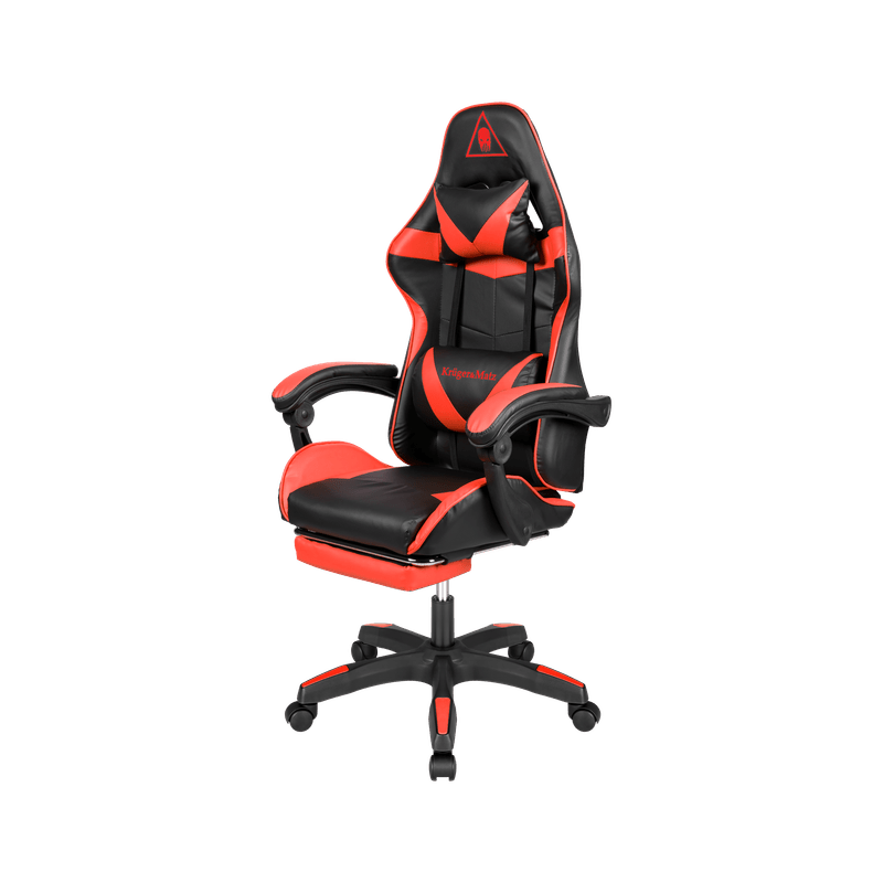 Gamingstoel – Gamestoel – Gaming Chair – Game Stoel – Bureaustoel – Verstelbare Zithoogte – Inklapbare Voetensteun - Zwart/Rood