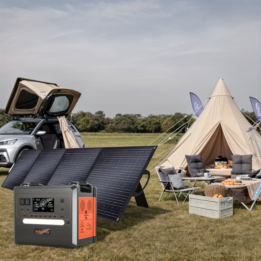 Powerstation – Draagbare Generator – Noodstroomvoorziening – Camping Accu – Mobiele Powerbank – 2500W Continu, 400W Snelladen Zonnepanelen