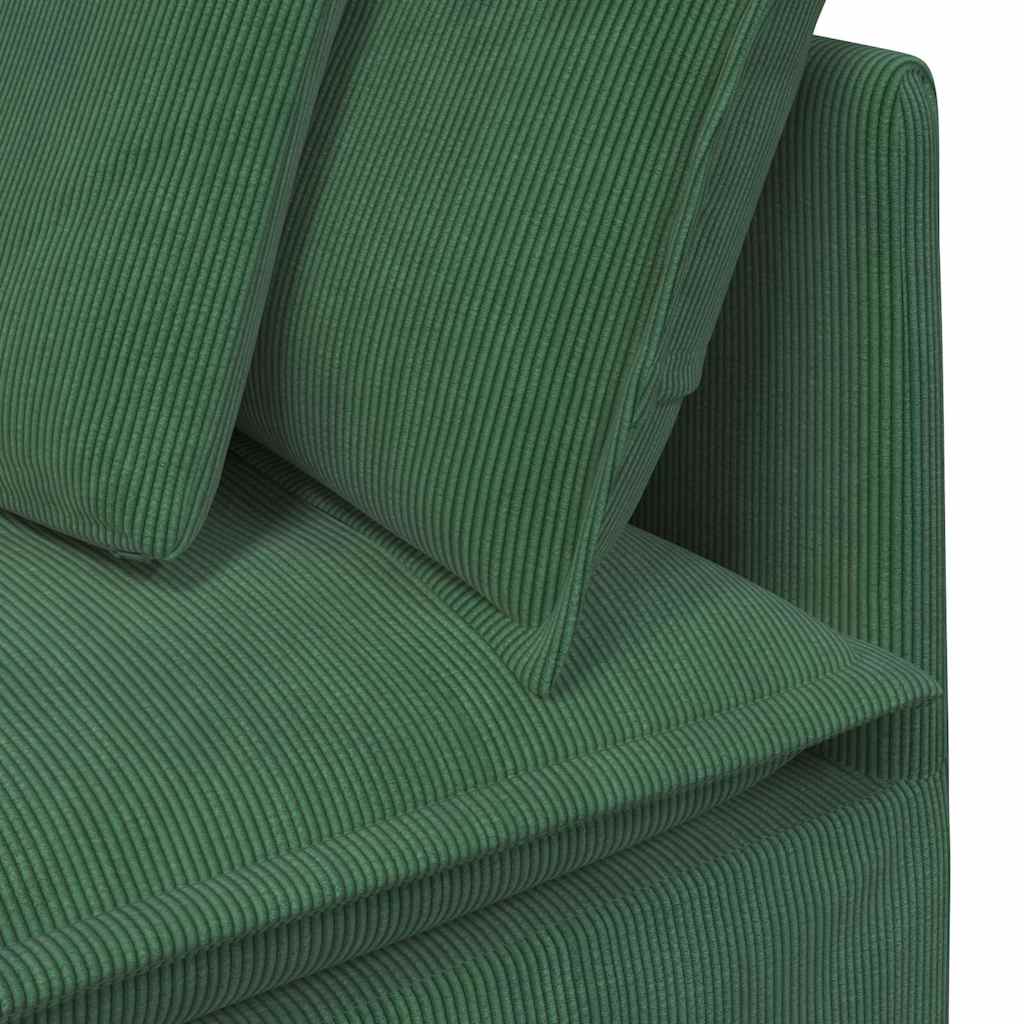 Modulaire Bank – Hoekbank – Slaapbank – Loungesofa – Zithoekbank – Donkergroen – Corduroy Stof – Stevig Metalen Frame