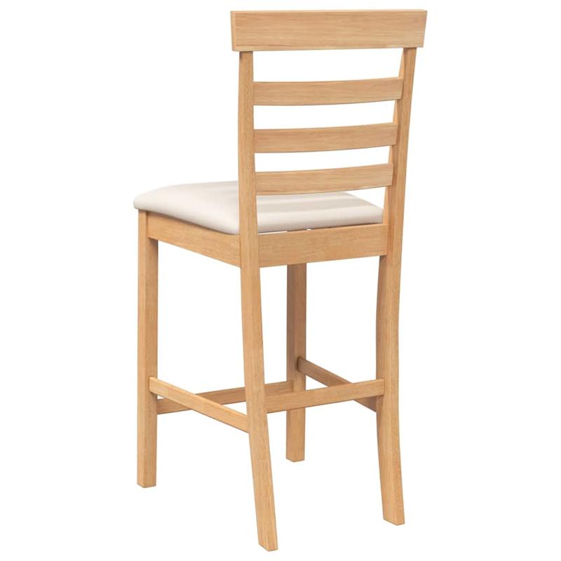 Bar stool with pillow 2pcs. Nature solid wood rubber tree,  Bar Seating, Sleek Bar Chair, Contemporary Design, Highquality Wood, Backrest Stool, Padded Stool, Bar Setup